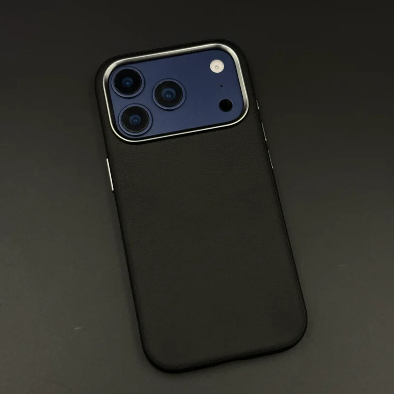 premium leather case with ic pop camera protection
