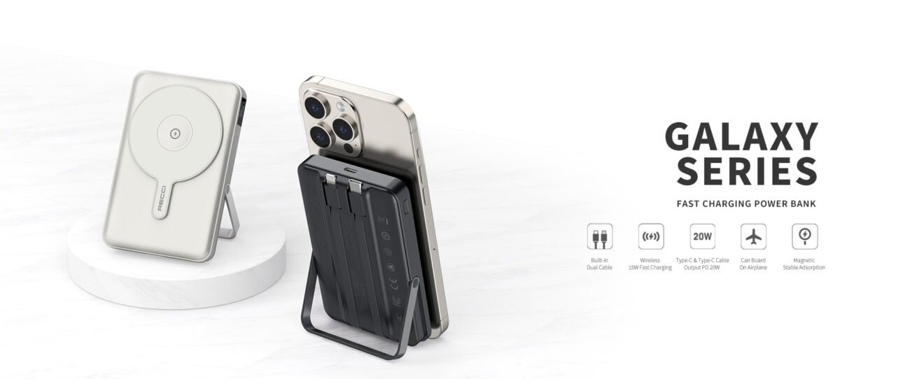 RECCI Galaxy Series 10000mAh Power Bank 20W PD Fast Charging Wireless Power Bank