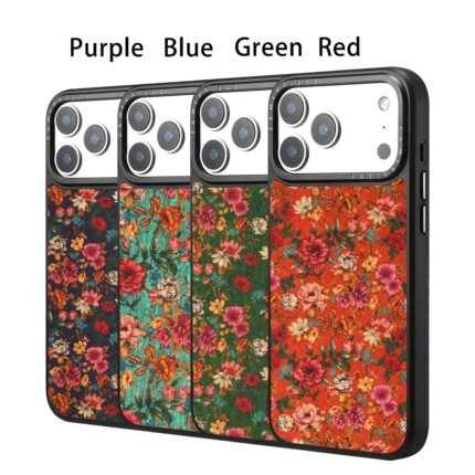 Floral Magnetic Shockproof Case for iPhone 16 Pro Max with MagSafe Magnetic Ring and Camera Protection