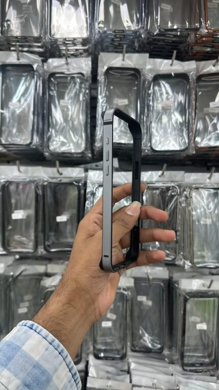 KeepHone Metal Bumper Case 18 Pro with Alloy Metal Ring and Rubber Grip